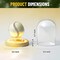 LED Baseball Display Case, Light up UV Protection 360° Glass Baseball Case with Wooden Base 3.5 x 4.7'' Golf Ball Holder Stand for Balls Tennis Golf Display Figurine Memorabilia Gift Decoration
